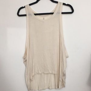 NWOT cream muscle tee